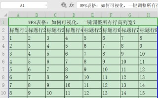 wps表格怎么调整行距（wps文本中表格怎么调整行高列宽）