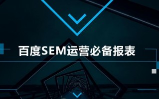 你知道几个?百度SEM推广运营必备的数据报表模板盘点