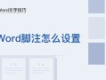 如何在word添加脚注（word文档文字添加脚注怎么设置）