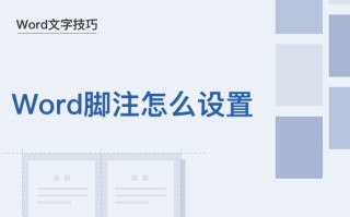 如何在word添加脚注（word文档文字添加脚注怎么设置）