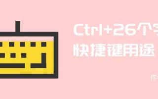 键盘保存快捷键是什么（ctrl加26个字母所有快捷键的用法）