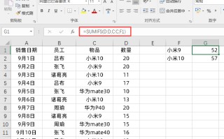 多条件求和公式excel（Excel多条件求和SUMIFS函数公式）