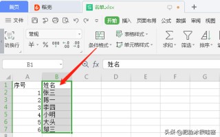 wps表格姓名排序（excel表格人名按拼音顺序排列）