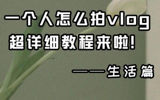 Vlog教程新手保姆级案例拆解教程来啦