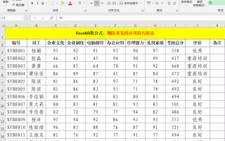 excel去重复数据公式（Excel工作表中删除重复数据的2种方法）