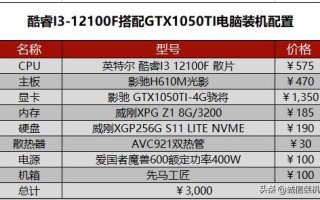 3000能配个什么配置的电脑（3000元最强游戏电脑配置推荐）