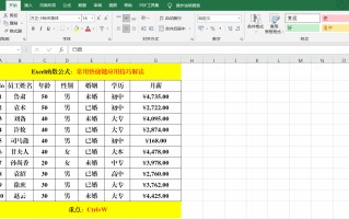 电脑表格快捷键（excel常用快捷键一览表）