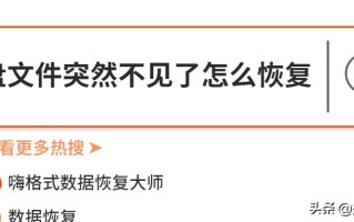 u盘如何恢复数据（u盘内容无故消失了怎么恢复）