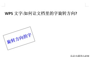 wps表格文字方向（如何让文档里的字旋转方向）