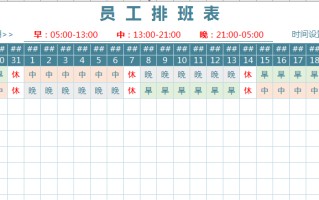 excel自动排班表教程（excel自动轮休排班表教程）