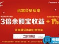迅雷联合网利宝推理财产品：3倍余额宝收益+1%