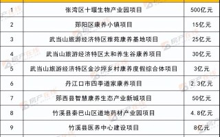 总投资约643.7亿！十堰将再规划建设10个大项目