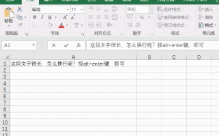 文本换行快捷键是什么（Excel单元格文字怎么换行两种方式）